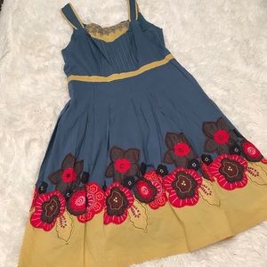 Pura Vida Anthropologie Embroidered DressSZ12 NWT